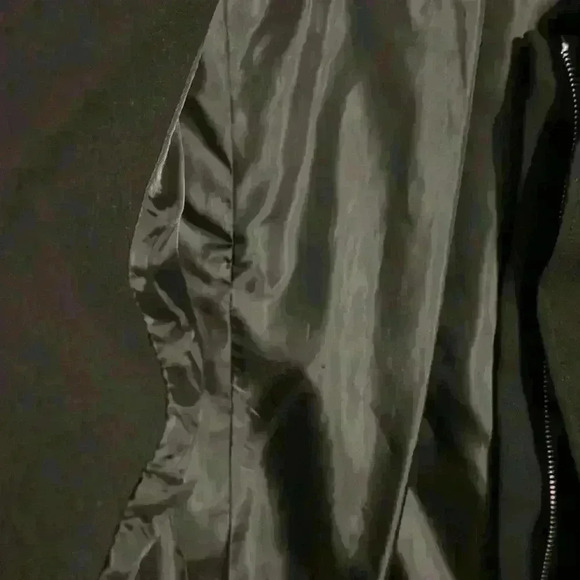 INC Jacket blazer with ruffle collar black zipper front size XL - Picture 5 of 10